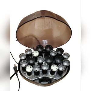 Vintage Remington H-2040 Protective Velcet Hot Rollers Set No Clips TESTED